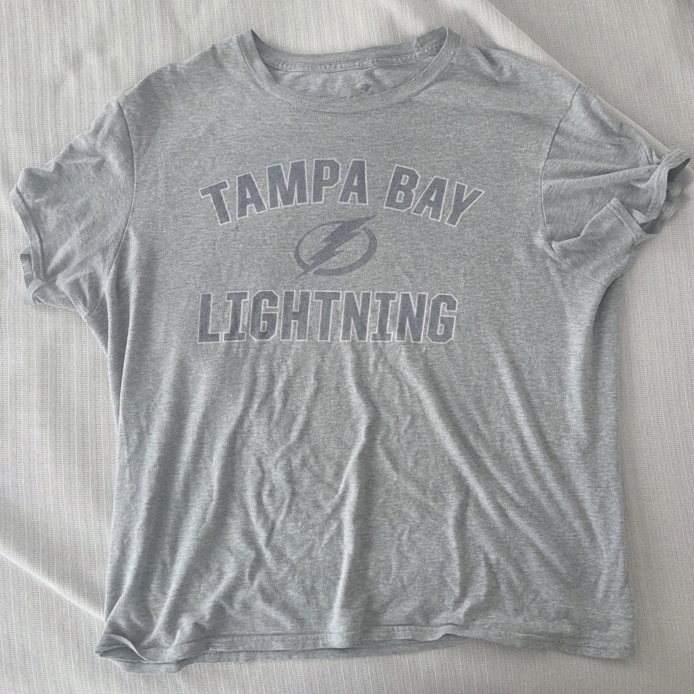 Fanatics Gray Tampa Bay Lightning Short Sleeve Tee
